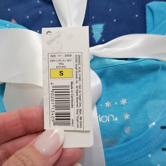 Xhilaration Holiday Shades of Blue PJ Set - Picture 4 of 5